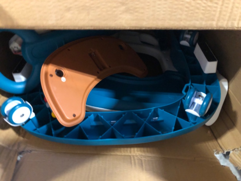 Photo 1 of ** needs new bolts for tray** WWUIUIWW 3 in 1 Baby Walker, Baby Walkers for Boys and Girls with Removable Footrest, Feeding Tray, Rocking Function & Music Tray(Without Battery), Foldable Activity Walker for Baby 6-18 Months (Blue)