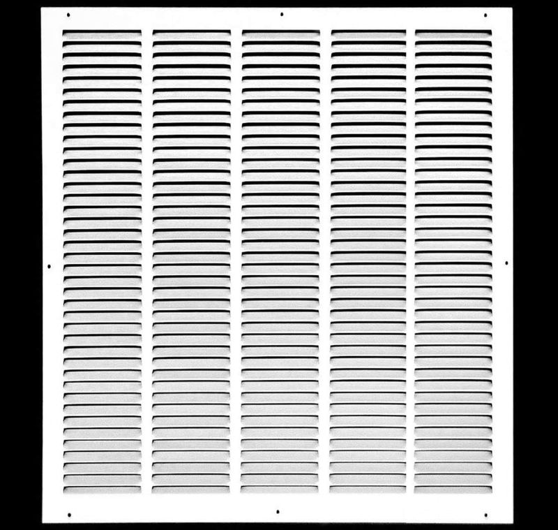 Photo 1 of 22" x 24" Return Air Grille - Sidewall and Ceiling - HVAC Vent Duct Cover Diffuser - White [Outer Dimensions: 23.75w X 25.75"h]
