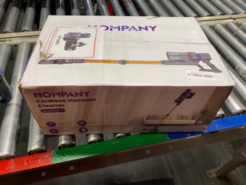 Photo 1 of ** FOR PARTS ONLY ** DOES NOT KEEP CHARGE ** HOMPANY Cordless Vacuum Cleaner, 500W/40Kpa Stick Vacuum with Touch Screen, Max 60 Mins Runtime, Anti-Tangle Vacuum Cleaner for Home, 2023 Latest Motor Vacuum for Pet Hair/Carpet/Hard Floor Standard Gold