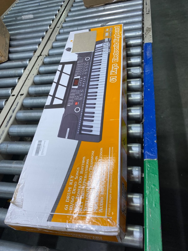 Photo 2 of 61 Key Keyboard Piano, Electric Piano Music Keyboard with Teaching Mode, Microphone, Sheet Music Stand and Power Supply, portable keyboard piano for Beginners