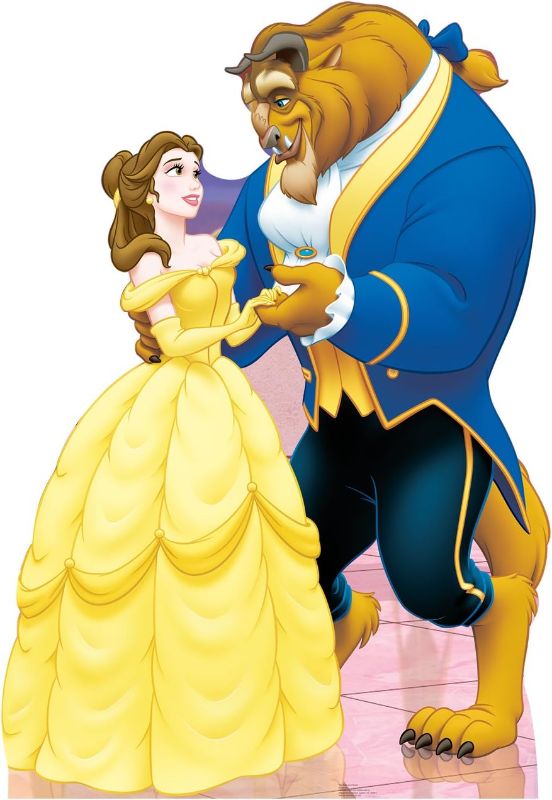 Photo 1 of Cardboard People Belle & Beast Life Size Cardboard Cutout Standup - Disney's Beauty and The Beast
