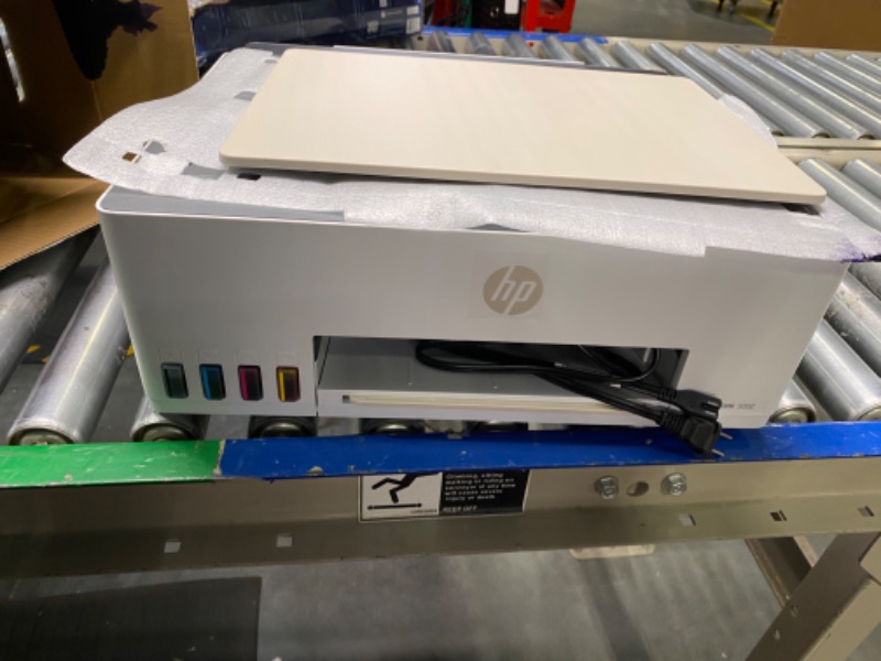 Photo 3 of **USED FOR PARTS** HP Smart Tank 5000 Wireless All-in-One Ink Tank Printer with up to 2 years of ink included, mobile print, scan, copy, white, 17.11 x 14.23 x 6.19