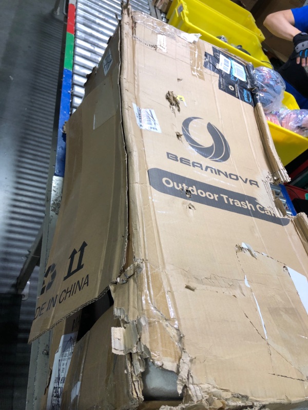 Photo 1 of BEAMNOVA Outdoor Trash Can Matte Black Garbage Enclosure with Locking Lid Open Top Inside Barrel Stainless Steel Industrial Waste Container, 40 x 40 x 90cm/ 15.74" x 15.74" x 35.43"(L*W*H) Matte Black 35.5*15.8*15.8 in / 90*40*40cm