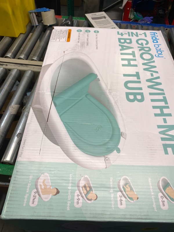 Photo 1 of 4-in-1 Grow-with-Me Bath Tub by Frida Baby Transforms Infant Bathtub to Toddler Bath Seat with Backrest for Assisted Sitting in Tub