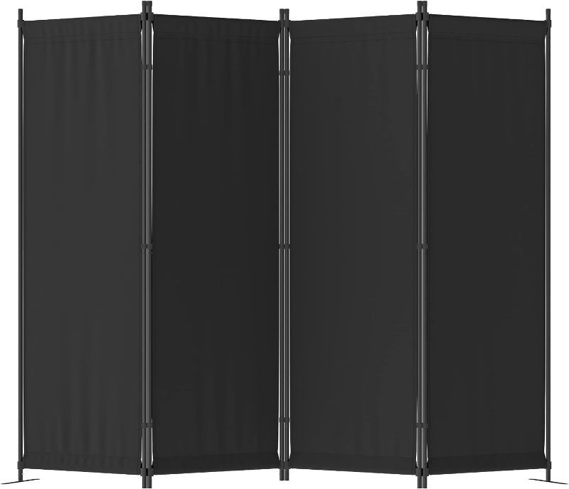 Photo 1 of **USED**Room Divider Folding Privacy Screens 4 Panel Partitions 88" Dividers Portable Separating for Home Office Bedroom Dorm Decor (Black)
