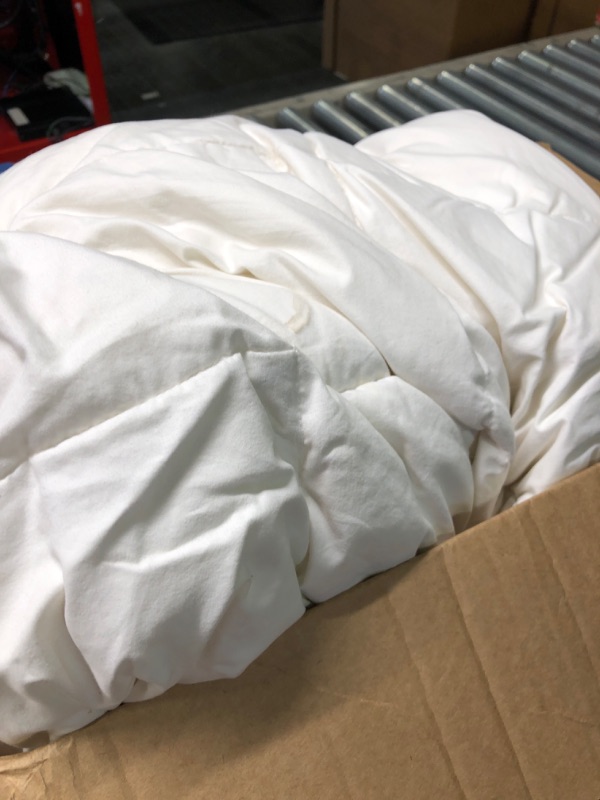 Photo 3 of  White Comforter Duvet Insert, (Full/Queen, Ivory White)
