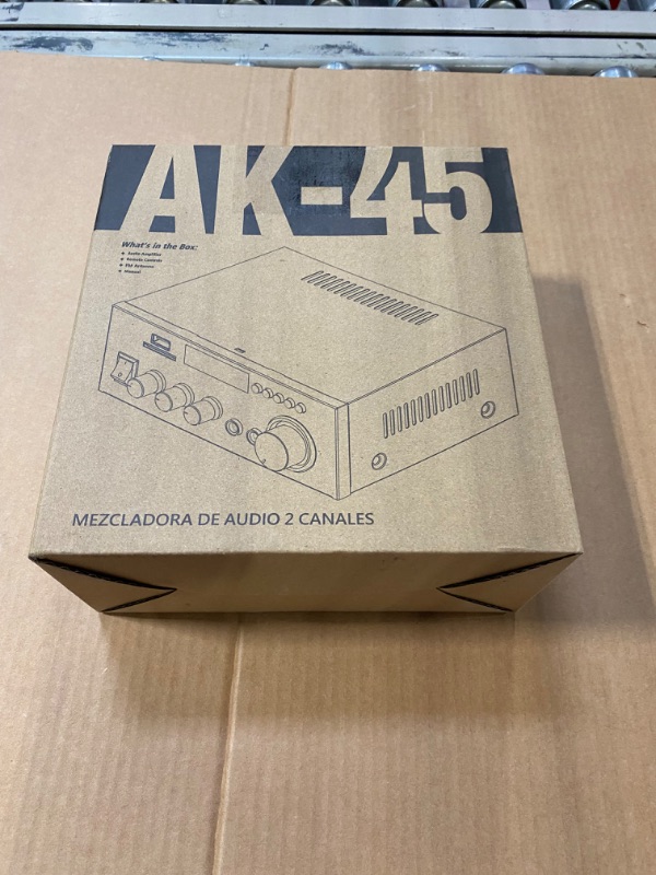 Photo 2 of  AK45 Wireless Bluetooth Stereo Power Amplifier, MAX 350Wx2 RMS 40Wx2, Dual Channel Bluetooth 5.0 HiFi Digital Amplifier for Home Speaker, Bass Treble Control, w/RCA, USB, MIC in, FM Radio