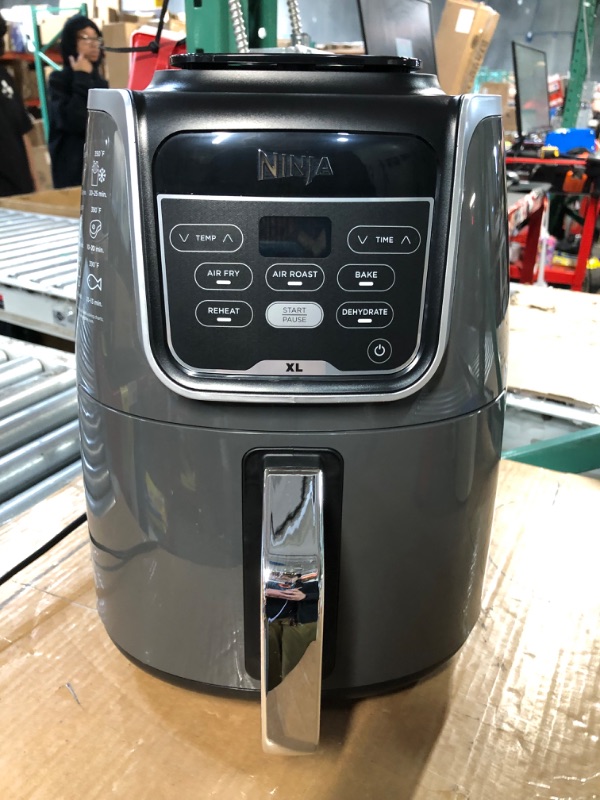 Photo 4 of **PREVIOUSLY OPENED** Ninja AF150AMZ Air Fryer XL, 5.5 Qt. Capacity that can Air Fry, Air Roast, Bake, Reheat & Dehydrate, Grey