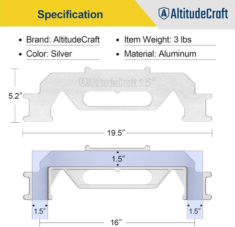 Photo 5 of (READ FULL POST) AltitudeCraft Framing Tools - 16? Framing Stud Layout Tool, Stud Framing Jig for 16 Inch On-Center Precision Wall Stud Framing Measurement (1-Piece)
