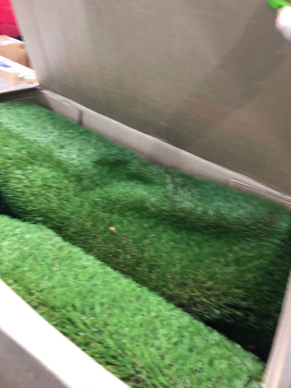 Photo 3 of  Thick Artificial Grass Turf Lawn Customized Size 6.5 x 10 Feet, 1.38" Indoor Outdoor Garden Lawn Landscape Synthetic Grass Mat Fake Grass 