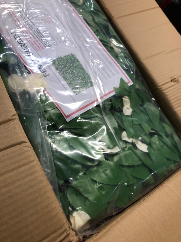 Photo 1 of Expandable Fence Privacy Screen for Balcony Patio Outdoor,Decorative Faux Ivy Fencing Panel,Artificial Hedges