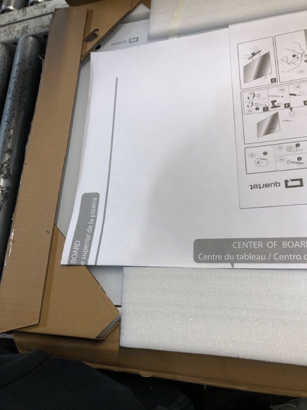 Photo 1 of Quartet Whiteboard, Glass Dry Erase Board, Magnetic, 2' x 1-1/2', Brilliance High Contrast White Glass, Frameless Mounting, Accessory Tray