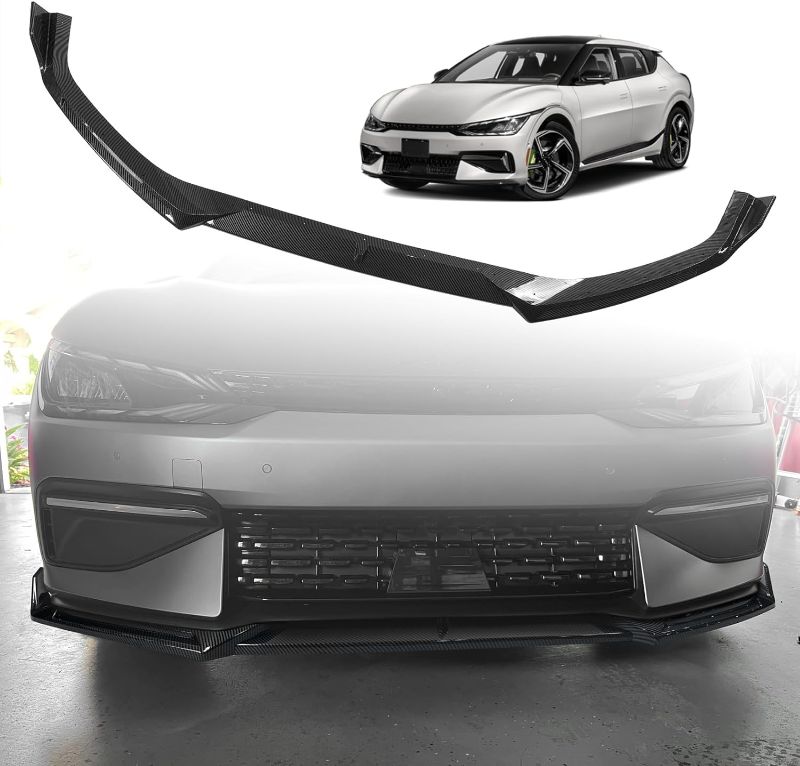 Photo 1 of BestEvMod for EV6 Front Lip Splitter ABS Front Bumper Lip Spoiler Air Dam Side Body Kit Compatible 