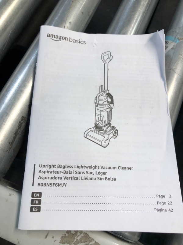 Photo 2 of Amazon Basics Upright Bagless Lightweight Vacuum Cleaner, White