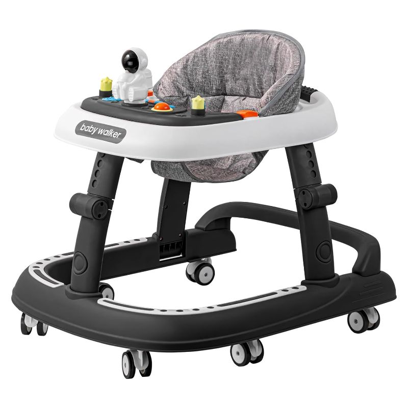 Photo 1 of Baby Walker, 3-in-1 Foldable Baby Walker for Baby Boys and Baby Girls, 8-Gear Height Adjustable Baby Walkers 