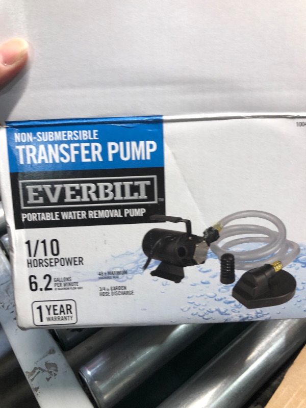 Photo 2 of **NON-REFUNDABLE**NO RETURNS**PARTS ONLY*** 
****BY BIDDING ON THIS ITEM, YOU UNDERSTAND THAT THIS SALE IS FINAL AND ITEM CANNOT BE RETURNED***1/10 hp Transfer Pump