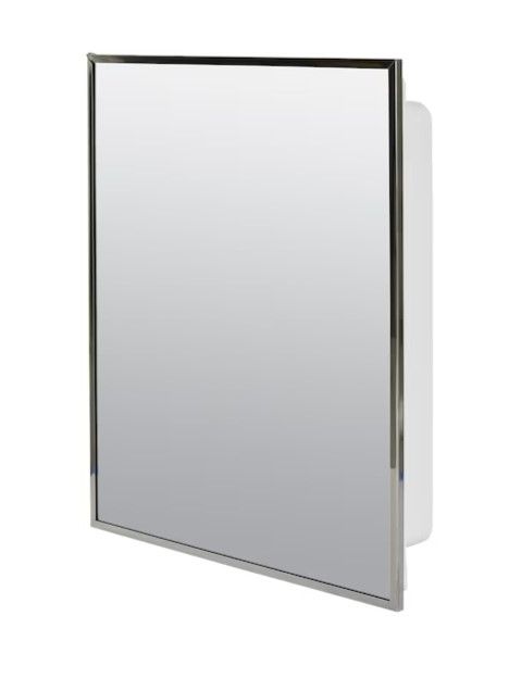 Photo 1 of (READ FULL POST) Project Source W40 X H60 X D13 Surface/Recessed Mount Stainless Steel Mirrored Medicine Cabinet
