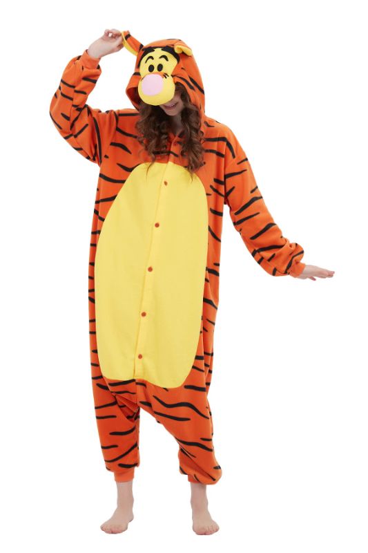 Photo 1 of Animal Onesie Adult Unisex One-Piece Pajamas Cosplay Costume For Men Women Tiger Small