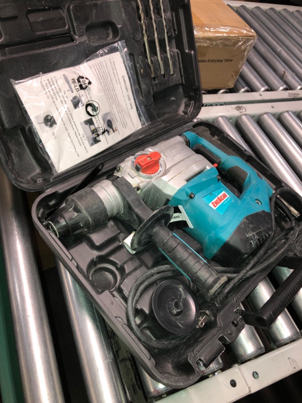 Photo 2 of ***SEE NOTES*** ENEACRO 1-1/4 Inch SDS-Plus 13 Amp Heavy Duty Rotary Hammer Drill, Safety Clutch 4 Functions with Vibration Control Including Grease, Chisels and Drill Bits with Case