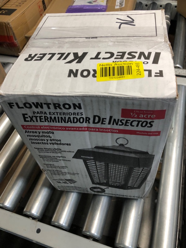 Photo 2 of ***USED - LIKELY MISSING PARTS - UNABLE TO VERIFY FUNCTIONALITY***
Flowtron Electric Bug Zapper 1/2 Acre Outdoor Insect Control with Dual Lure Method, 15W UV Light & Octenol Attractant for Fly & Mosquito, 5600V Kill Grid, Made in USA, UL Certified