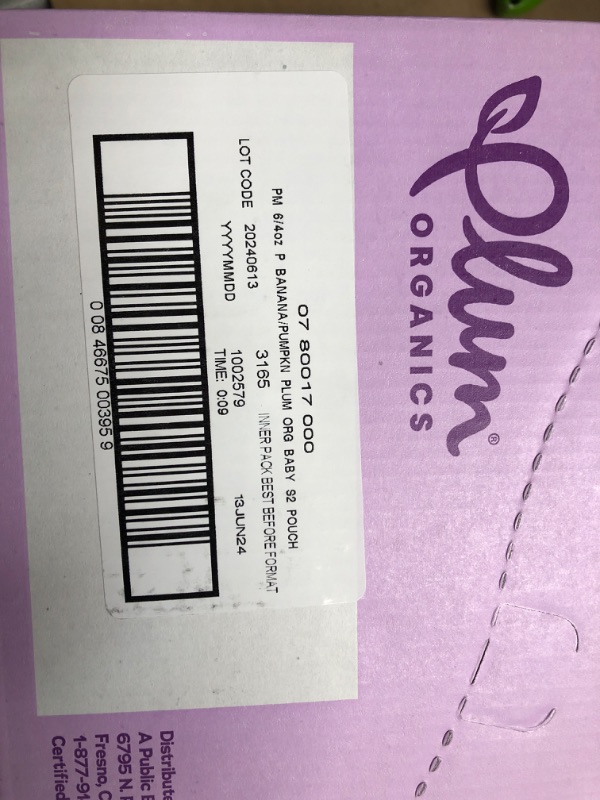 Photo 1 of (pack of 2) Plum Organics Stage 2 Organic Baby Food 6 pouches
