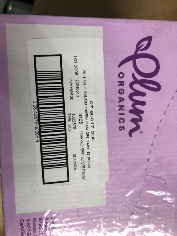 Photo 1 of (similar to stock photo) (pack of 2) Plum Organics Stage 2 Organic Baby Food 6 pouches $18