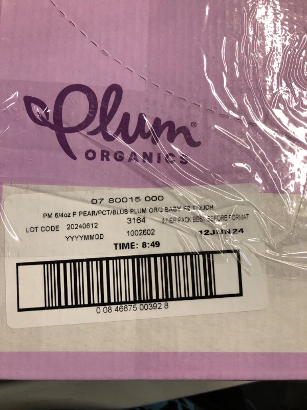 Photo 2 of (similar to stock photo) (pack of 2) Plum Organics Stage 2 Organic Baby Food 6 pouches