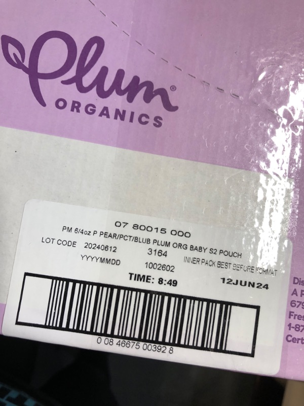 Photo 2 of (similar to stock photo) (pack of 2) Plum Organics Stage 2 Organic Baby Food 6 pouches