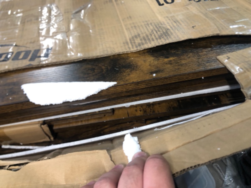 Photo 1 of HOOBRO Kitchen Island, Storage Cabinet with Drawer, Kitchen Cart with Spice and Towel Rack, Saving Space, Easy Assembly, for Living Room, Rustic Brown BF12ZD01