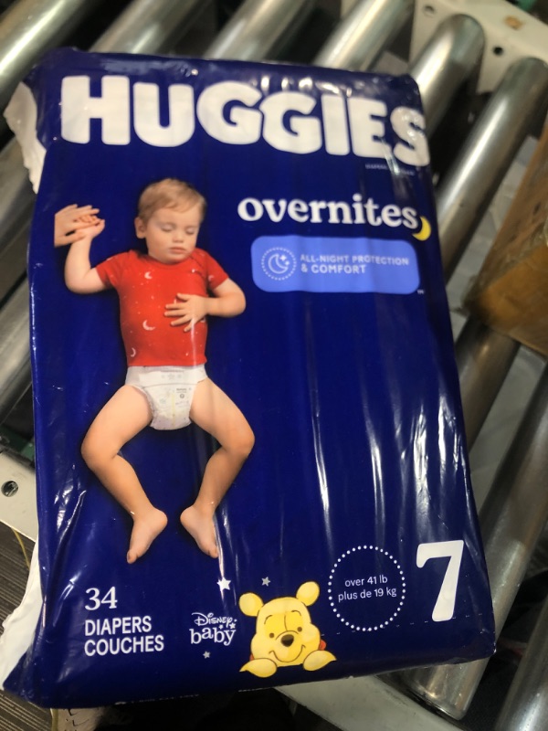 Photo 1 of *STOCK IMAGE FOR REFERANCE ONLY*
Huggies Overnites Size 7 Overnight Diapers 34