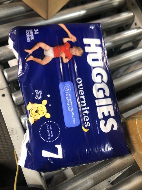 Photo 1 of *STOCK IMAGE FOR REFERANCE ONLY*
Huggies Overnites Size 7 Overnight Diapers 34