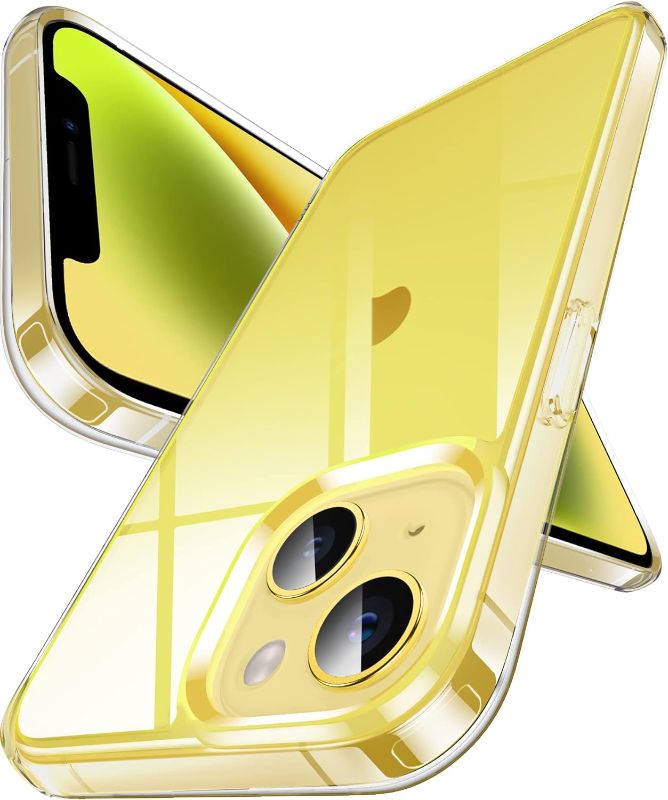 Photo 1 of *PACK OF 3, NO REFUNDS OR RETURNS* DASFOND Crystal Clear Designed for iPhone 14/13 Case, [Non-Yellowing] 15Ft Military Grade Protective Cover Soft Silicone Slim Phone Case Compatible with iPhone 14/13 6.1", Clear