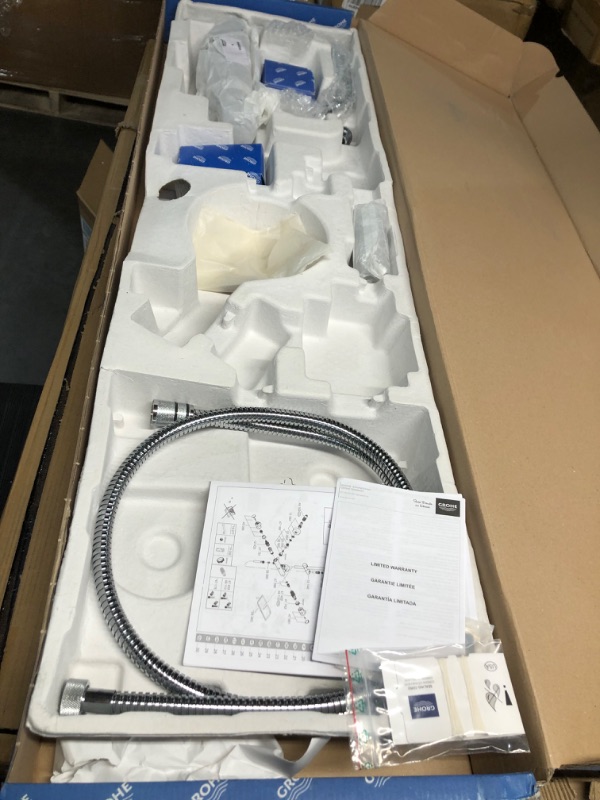 Photo 2 of *PARTS ONLY, NO REFUNDS OR RETURNS, MISSING PIECES* Grohe 26421000 New Tempesta Shower System with Thermostat for Wall Mount, Starlight Chrome