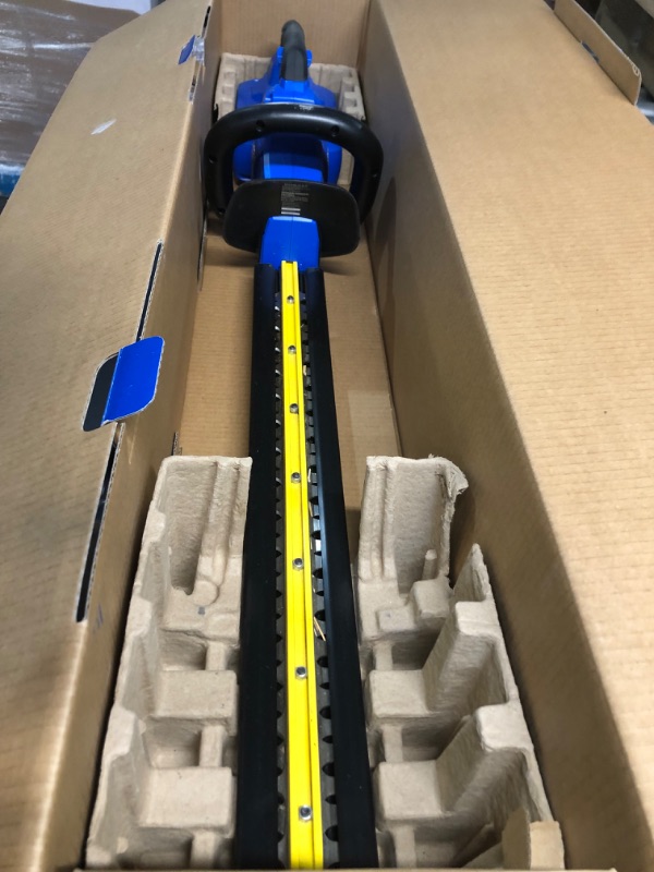 Photo 2 of ***USED*MINOR DAMAGE FROM USE***
Lowe's Gen4 40-Volt 24-in Dual Cordless Electric Hedge Trimmer 2 Ah (Battery & Charger Included) | KHT 1040A-03