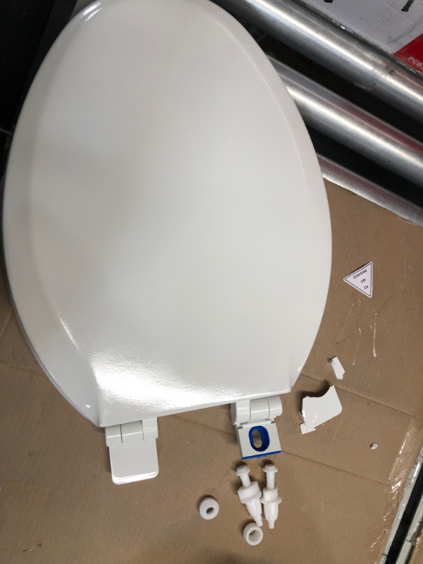 Photo 2 of *MAJOR DAMAGE, NO REFUNDS OR RETURNS* American Standard Bedminster White Elongated SlowClose Toilet Seat 5269A65DL.020