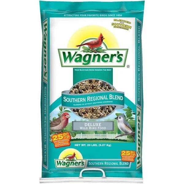 Photo 1 of ***NON REFUNDABLE***
Wagner's Southern Regional Blend Deluxe Wild Bird Food 20 LBS (BEST BY 05/23/2025)