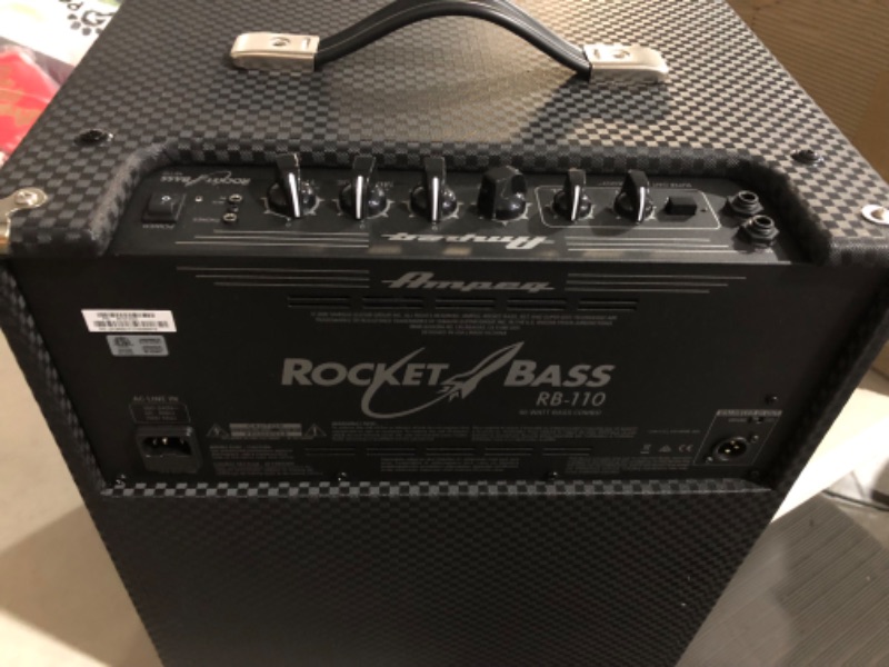 Photo 3 of ***USED - NO PACKAGING - POWERS ON - BUT NO SOUND COMES OUT - UNABLE TO TROUBLESHOOT***
Ampeg Rocket Bass RB-110 1x10" 50-watt Bass Combo Amp 1x10", 50-watts RB 110