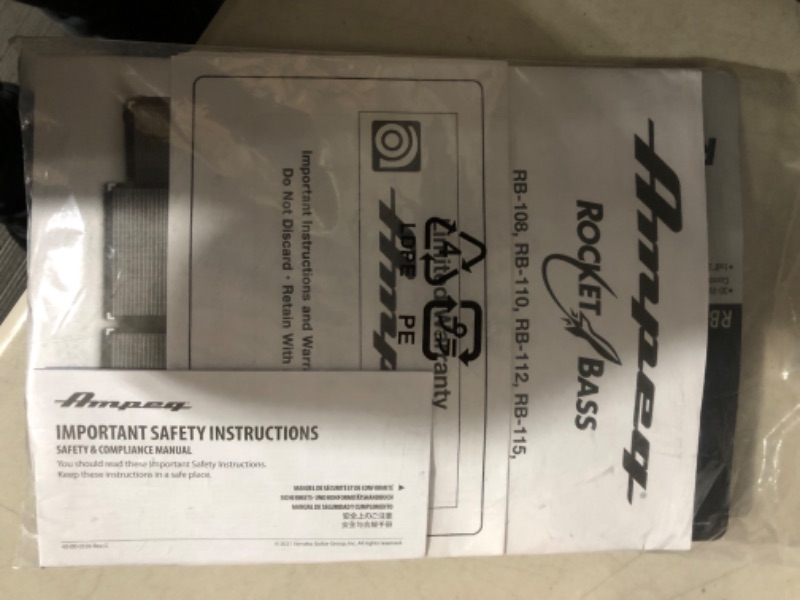 Photo 6 of ***USED - NO PACKAGING - POWERS ON - BUT NO SOUND COMES OUT - UNABLE TO TROUBLESHOOT***
Ampeg Rocket Bass RB-110 1x10" 50-watt Bass Combo Amp 1x10", 50-watts RB 110