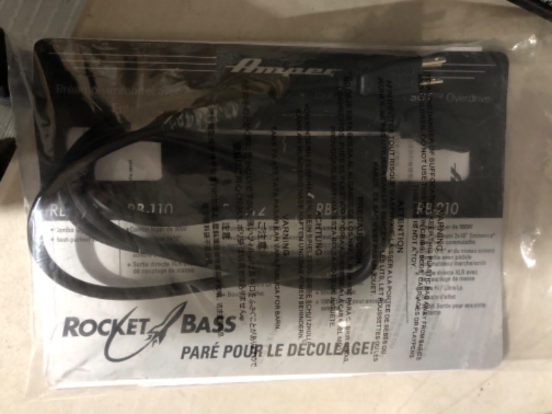 Photo 5 of ***USED - NO PACKAGING - POWERS ON - BUT NO SOUND COMES OUT - UNABLE TO TROUBLESHOOT***
Ampeg Rocket Bass RB-110 1x10" 50-watt Bass Combo Amp 1x10", 50-watts RB 110