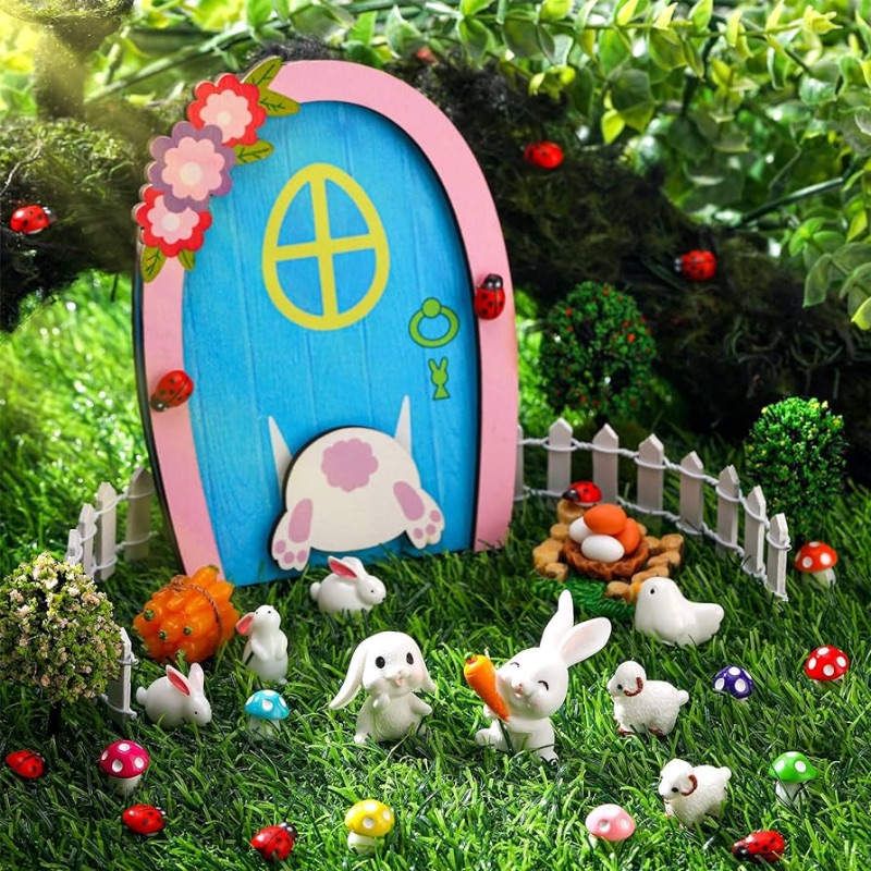 Photo 1 of **NON REFUNDABLE PACK OF 2** 
Bencailor 38 Pcs Mini Rabbit and Carrot Garden Accessories/ Dollhouse Decor
