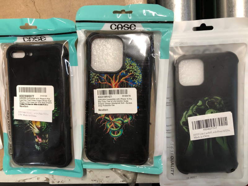 Photo 5 of *SIMILAR TO STOCK PHOTO* PACK OF 3 PHONE CASES, COMPATIBLE W IPHONE 8, IPHONE 15 PRO MAX, AND IPHONE 12/12 PRO 