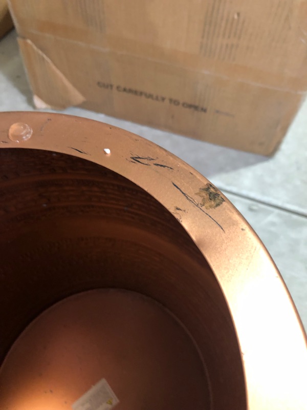 Photo 5 of ***USED - SCRATCHED - SEE PICTURES***
SIMPLIHOME Johnsen Contemporary 15 inch Wide Metal Large Accent Side Table in Antique Copper, Fully Assembled, End, Bedside Table and Nightstand, for the Living Room and Bedroom Antique Copper 15 in Coffee Table