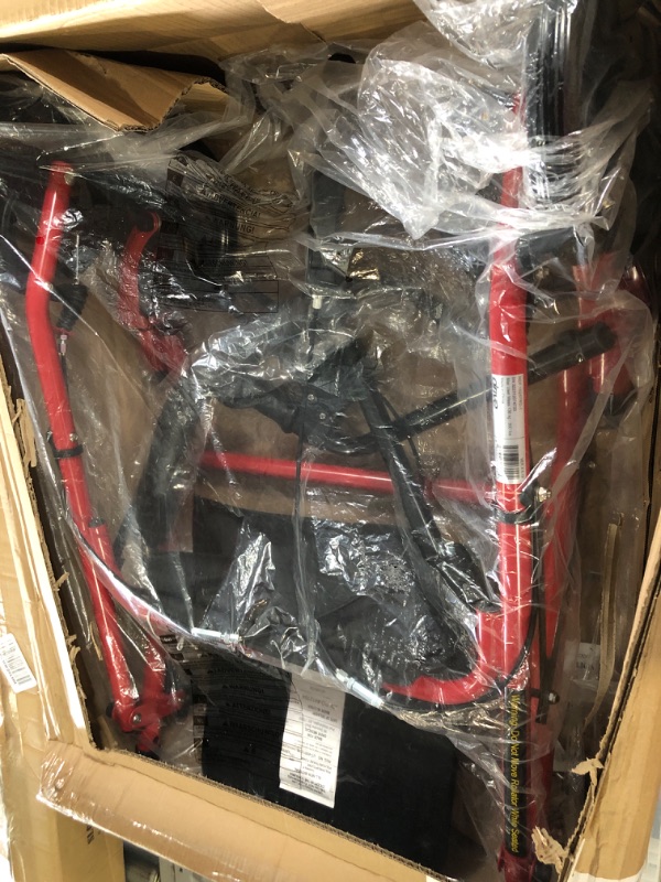 Photo 2 of Drive Medical 10257RD-1 Four Wheel Rollator with Fold Up Removable Back Support, Red