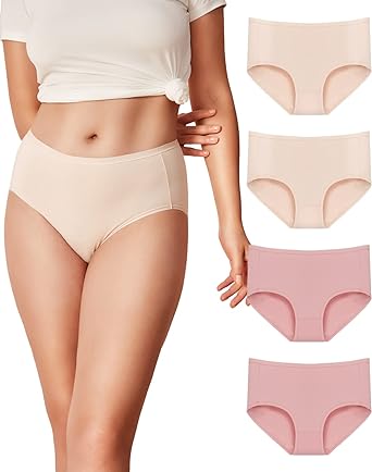 Photo 1 of Cotton Women's Underwear Breathable Full Briefs Soft Panties Comfort Underpants Ladies Panties 4 Pack
