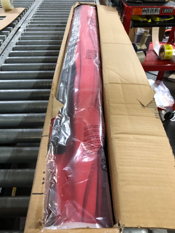 Photo 1 of Yaheetech 9FT Outdoor Patio Umbrella Market Table Umbrella Yard Umbrella with Push Button Tilt Crank, 8 Ribs for Garden/Lawn/Deck/Backyard/Beach/Pool, Red Red 9ft