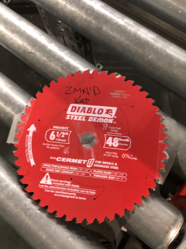 Photo 2 of (see all images) Diablo STEEL DEMON 6 1/2inch 48 Teeth Metal and Stainless Steel cutting Saw Blade 