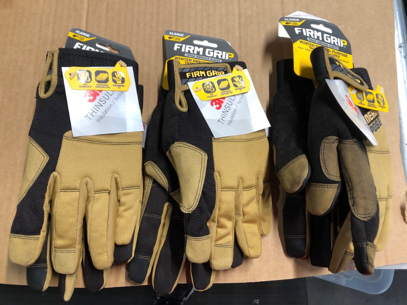 Photo 1 of **NON-REFUNDABLE (3 PACK)**
FIRM GRIP X- Large Winter General Purpose Gloves with Thinsulate Liner