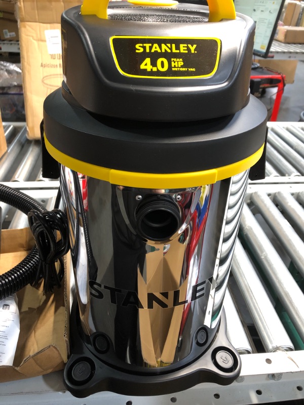 Photo 5 of **READ NOTES**
Stanley - SL18129 Wet/Dry Vacuum, 4 Gallon, 4 Horsepower, Stainless Steel Tank Silver+yellow