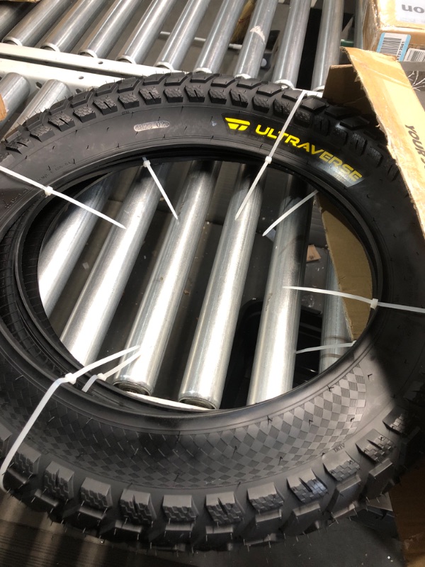 Photo 2 of ULTRAVERSE 20x4 E-Bike Fat Tire - Robust, High-Performance 20inch Fat Tire for MTB and Ebikes, Durable All-Terrain Directional Tread, Superior Density for Street & Trail Adventures 2 Unit Pack