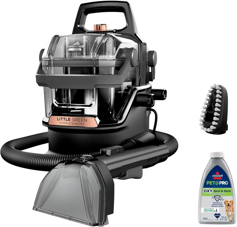 Photo 1 of (NON-REFUNDABLE) BISSELL Little Green HydroSteam Multi-Purpose Portable Carpet and Upholstery Cleaner, Car and Auto Detailer, 3618, Black and Copper Harbor
